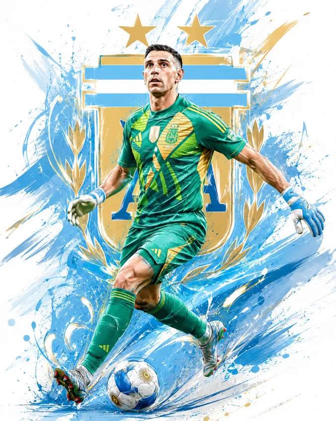 ChatGPT Football Poster Prompt: Create Premium AI Football Illustrations ChatGPT Football Poster Prompt AI football illustration example