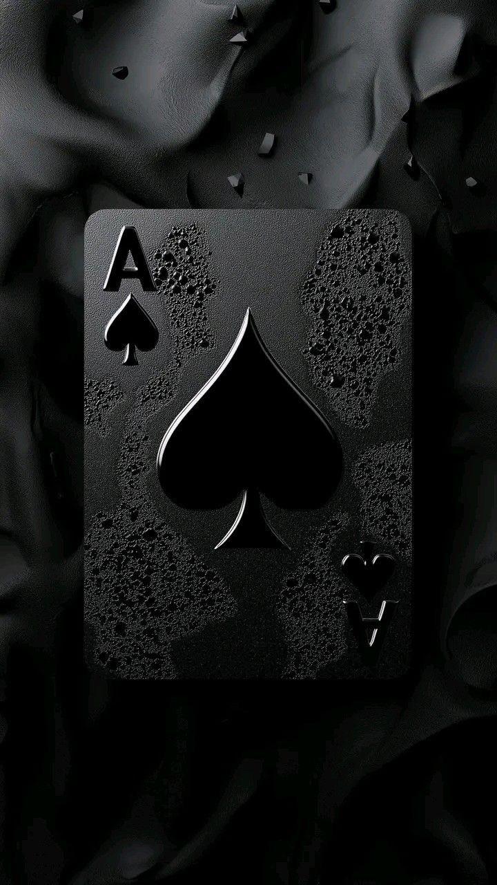 Black Ace of Spades Card