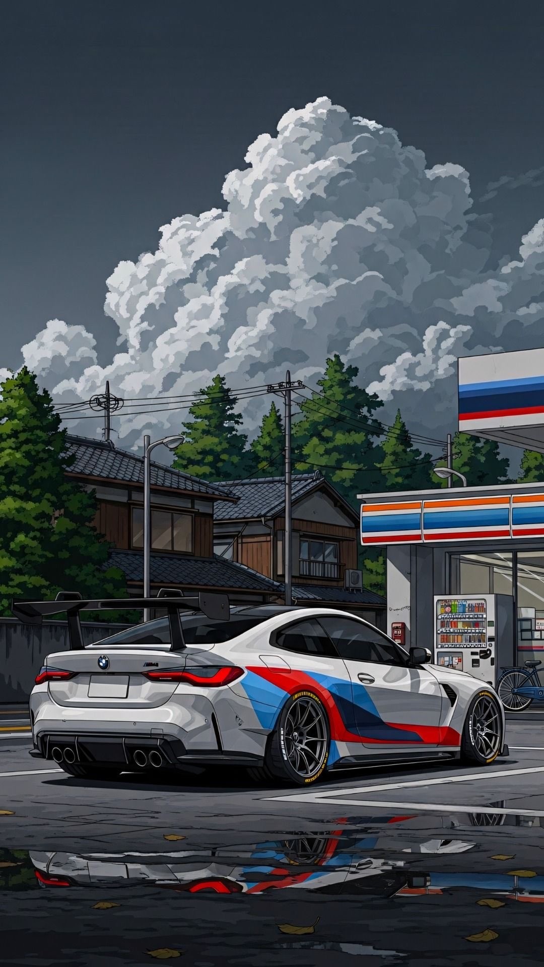 BMW with Motorsport Livery in Urban Scene
