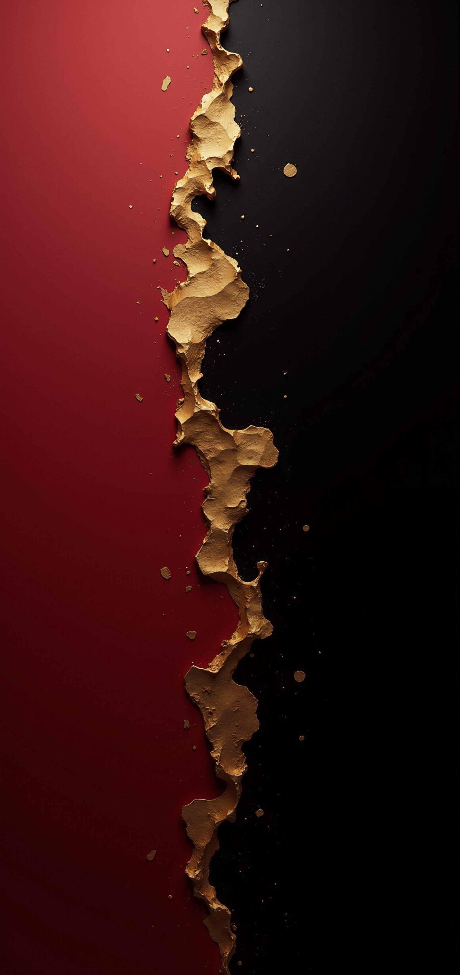 Deep Black and Crimson Gold 4K