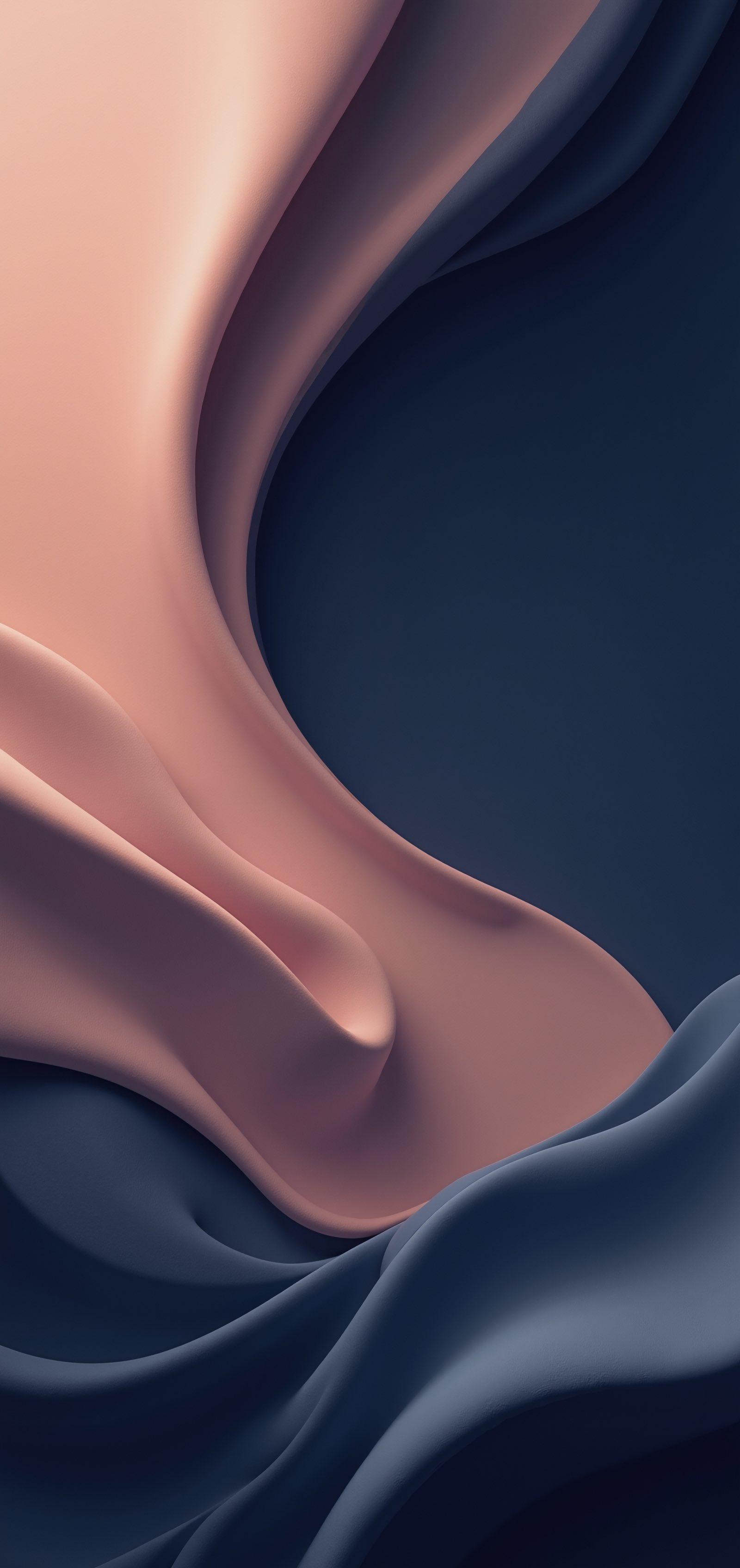 Elegant Abstract 3D Wallpaper with Soft Flowing Curves