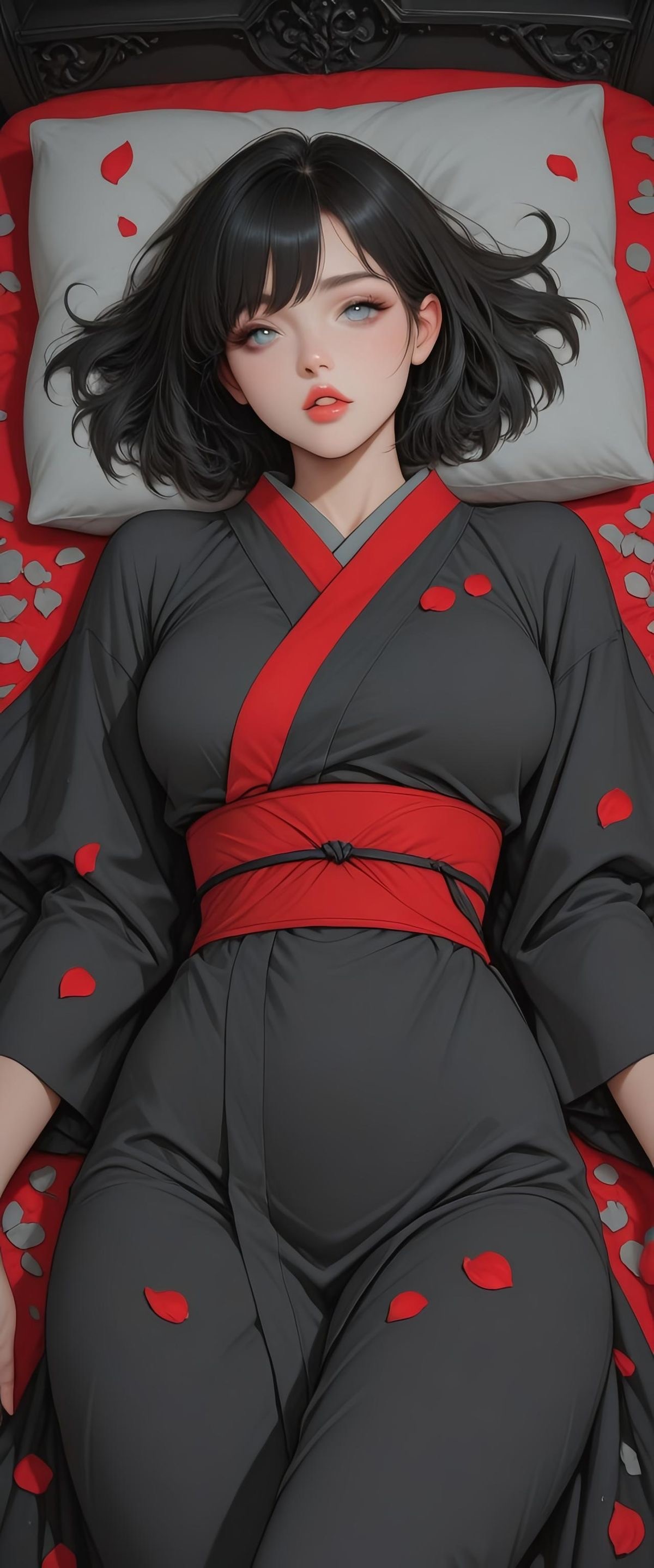 Elegant Woman in Traditional Kimono