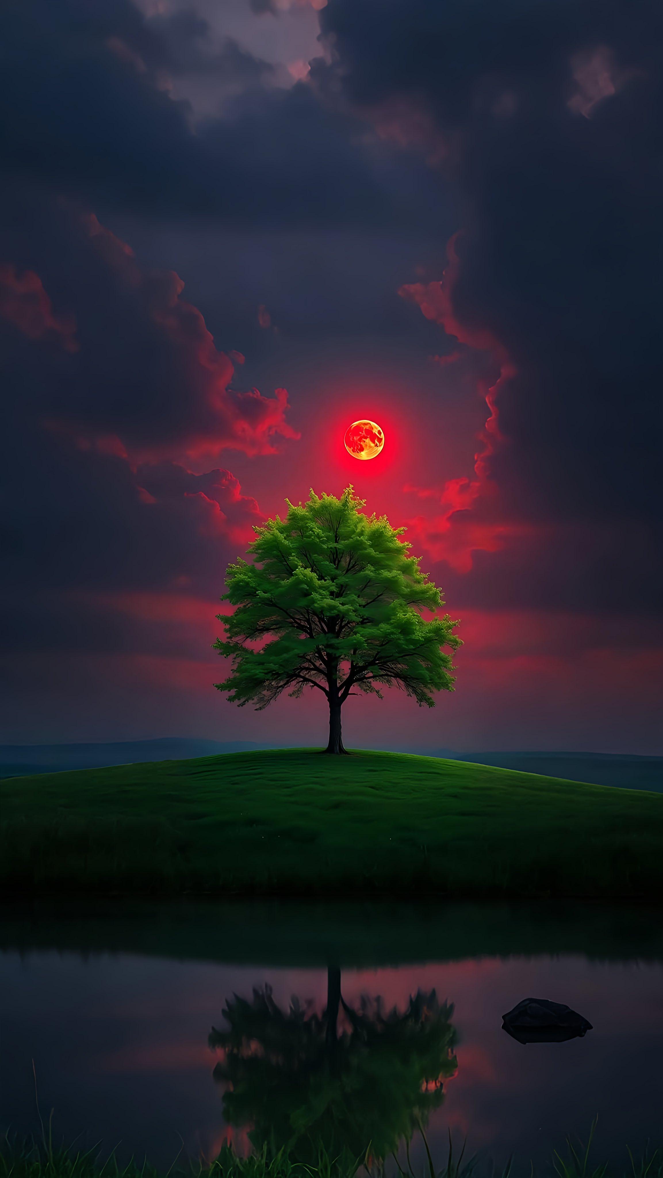 Fiery Moon