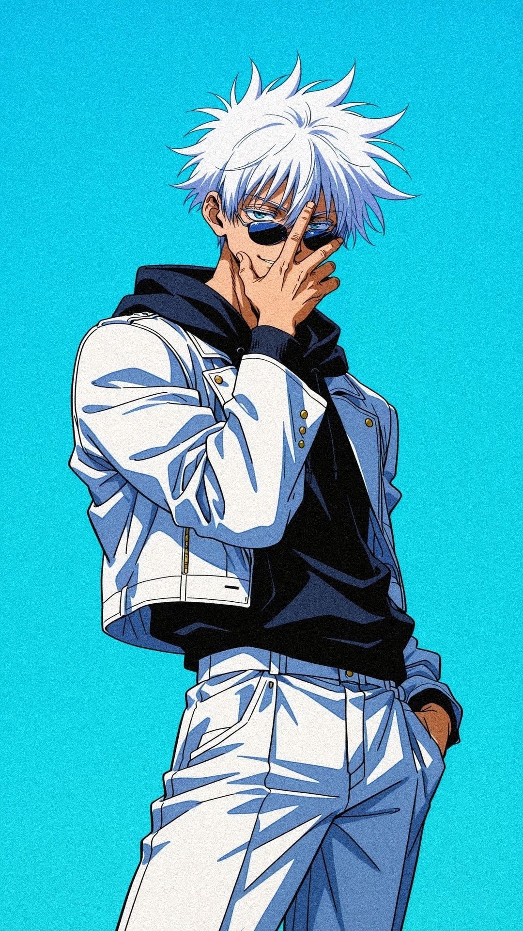 Gojo Satoru with Sunglasses and Spiky Hair