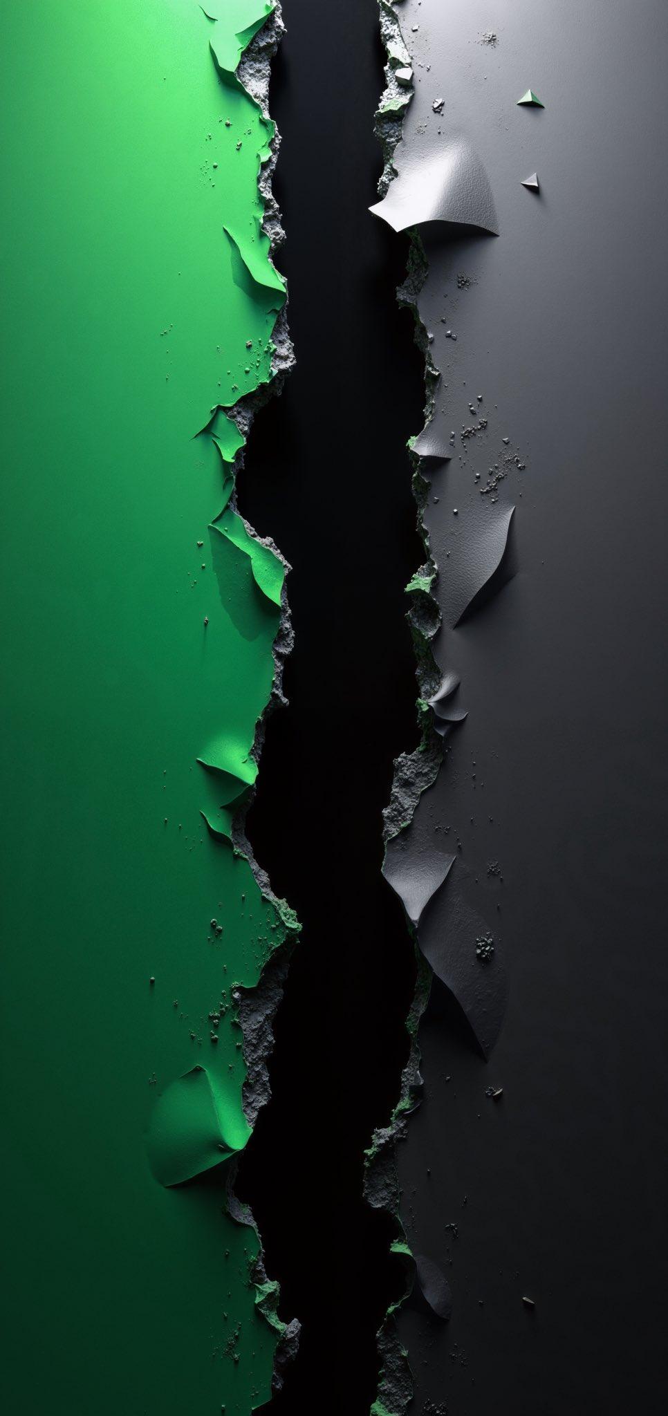 Green, Black and Metallic Gray 4K