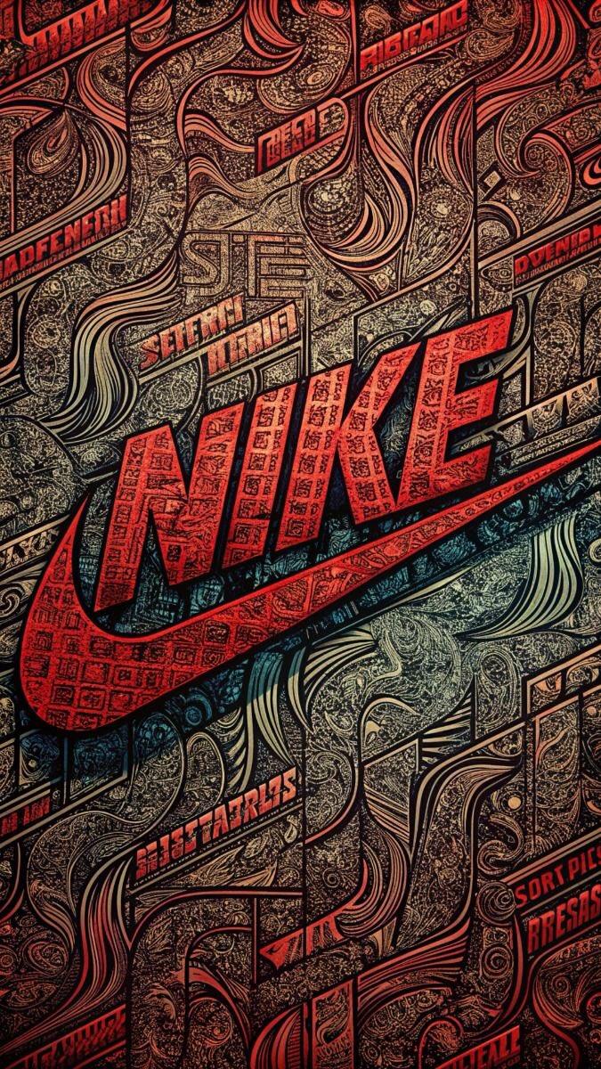 Intricate Nike Artwork with Dynamic Patterns