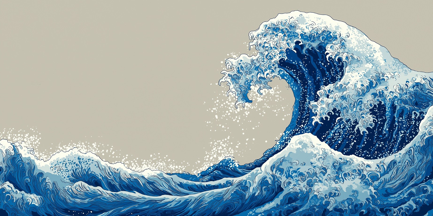 Japanese Ocean Illustration Desktop