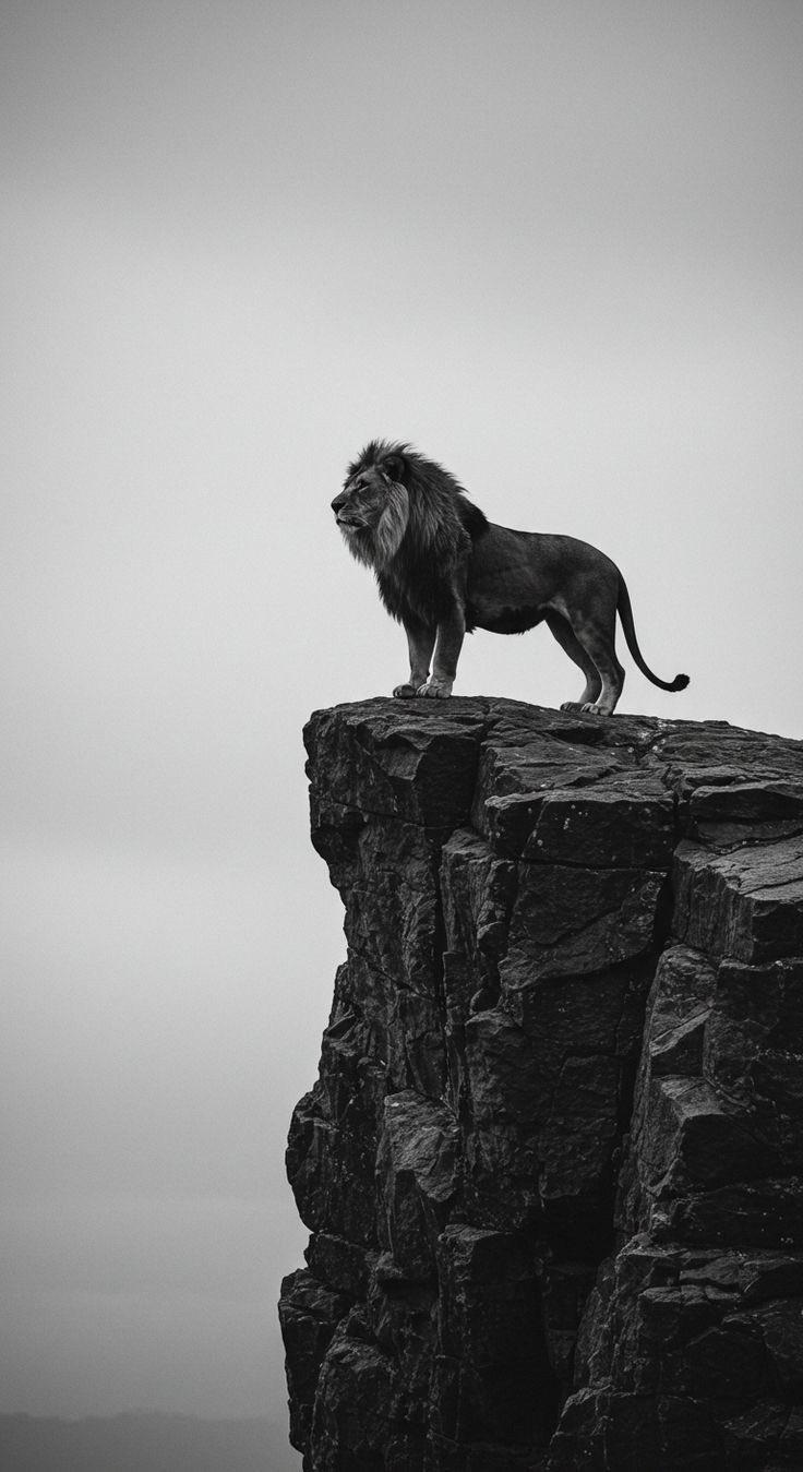 Majestic Lion on Cliff