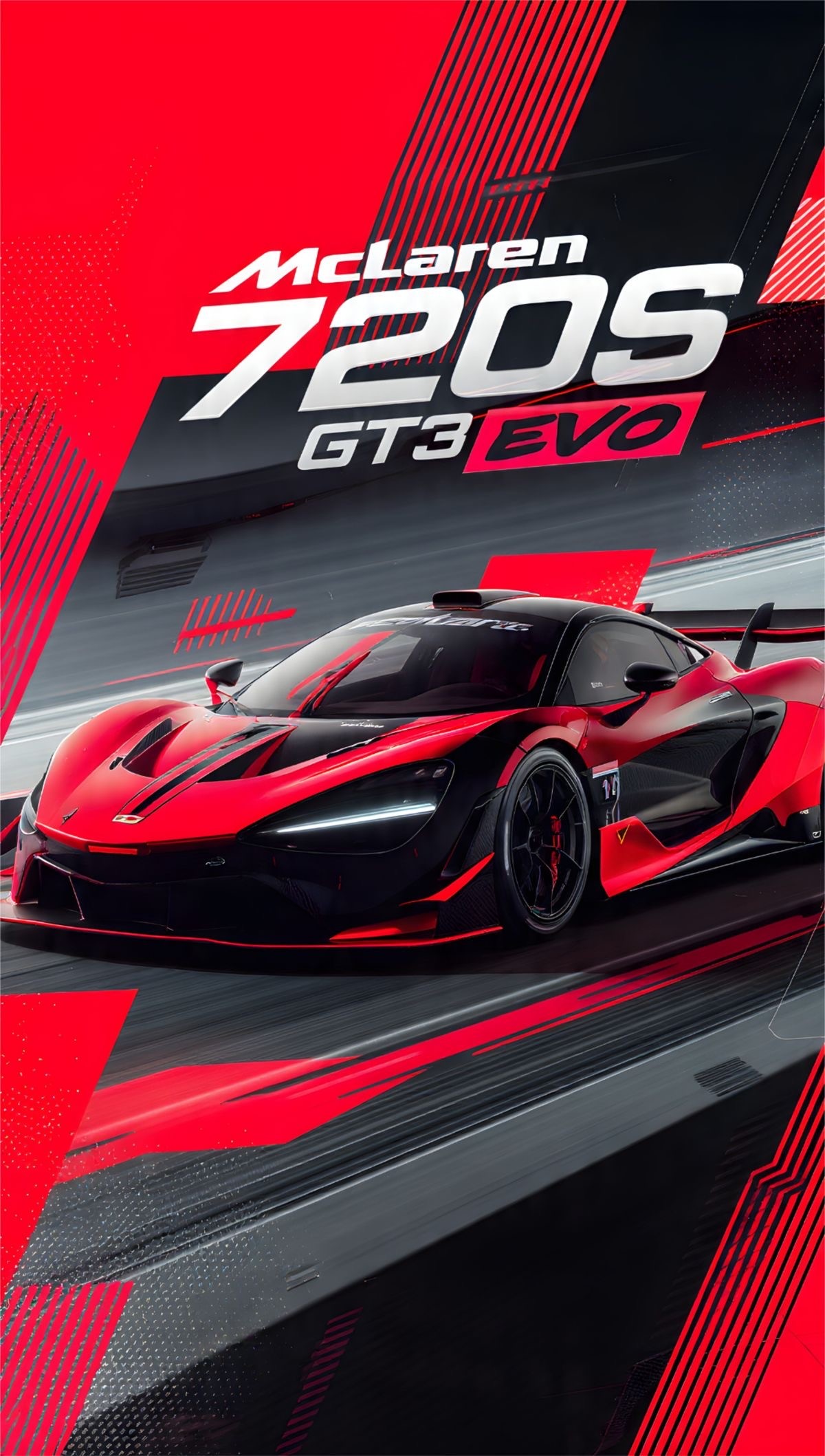 McLaren GT3 EVO with Bold Typography