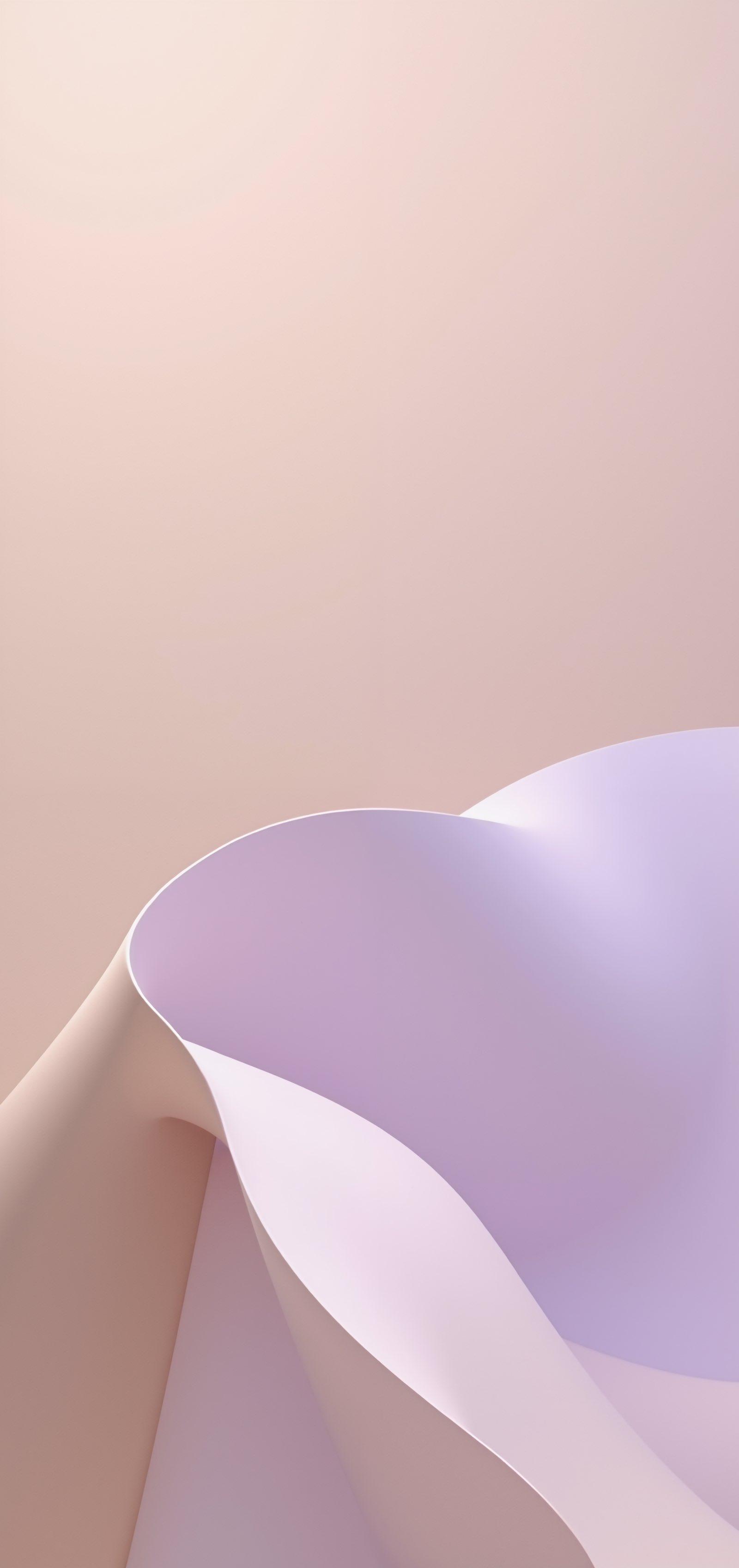 Minimalist Abstract 3D Wallpaper with Soft Pastel Tones