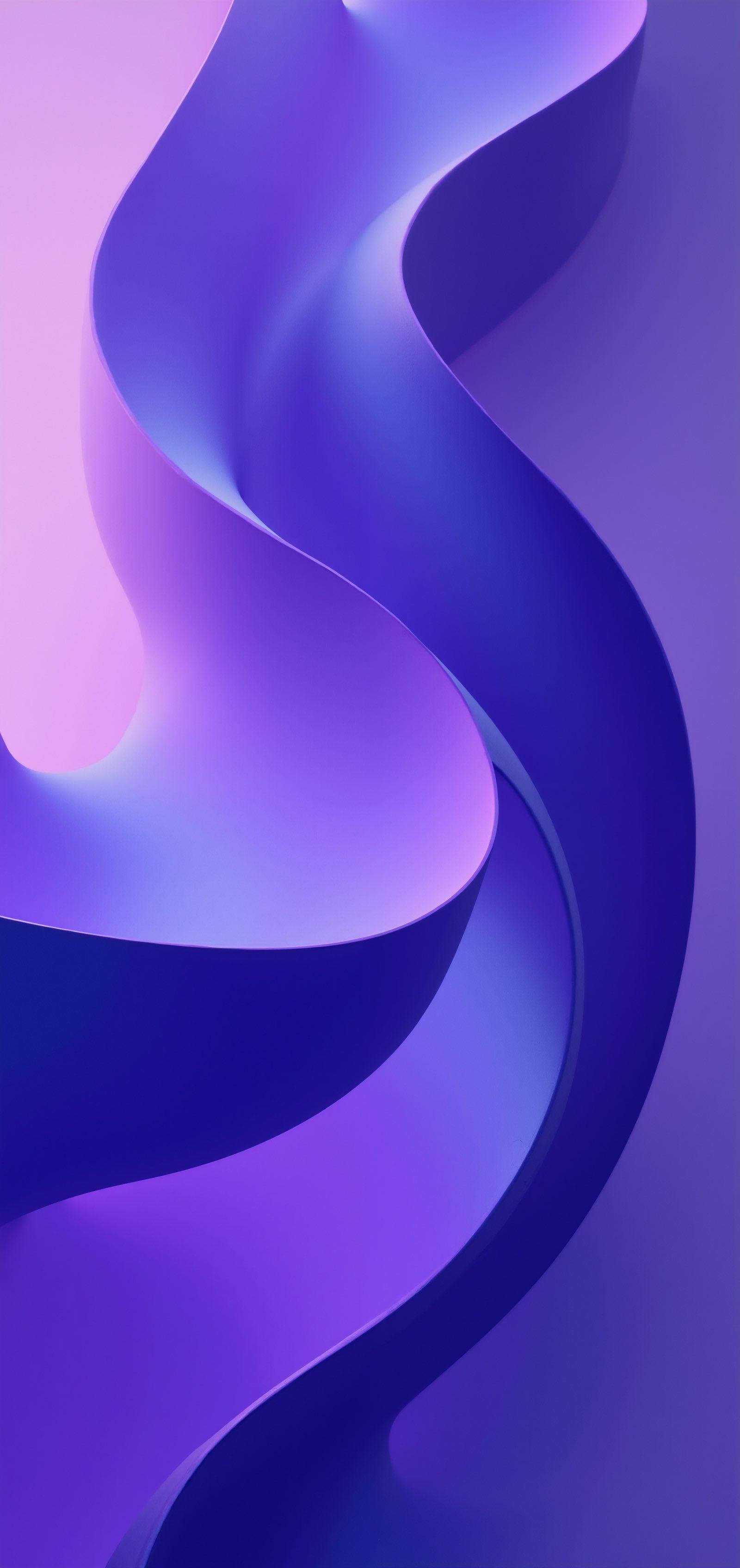 Minimalist Abstract Purple & Blue 3D