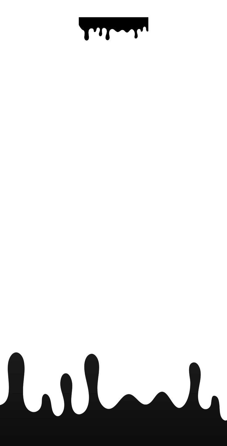 Minimalist Black Paint Drips on White Background