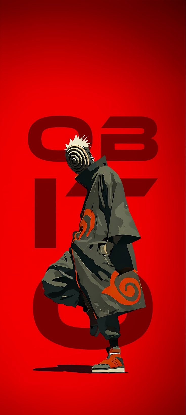 Obito in Dynamic Pose with Signature Mask