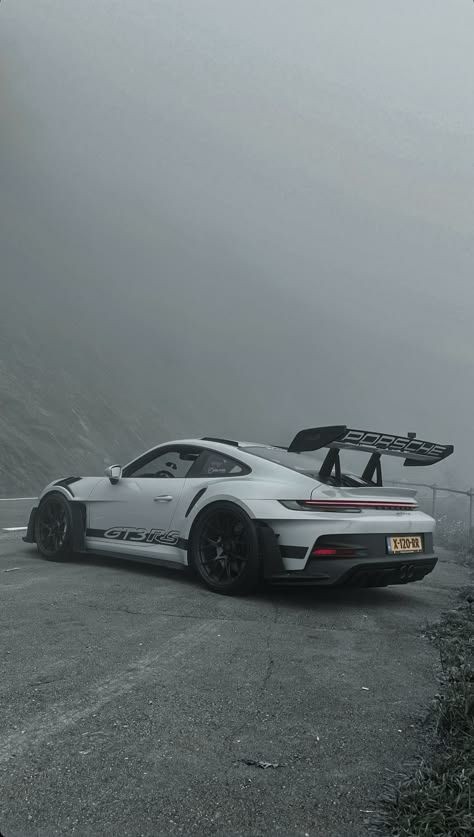 Porsche GT3 RS with Large Rear Wing in Mist