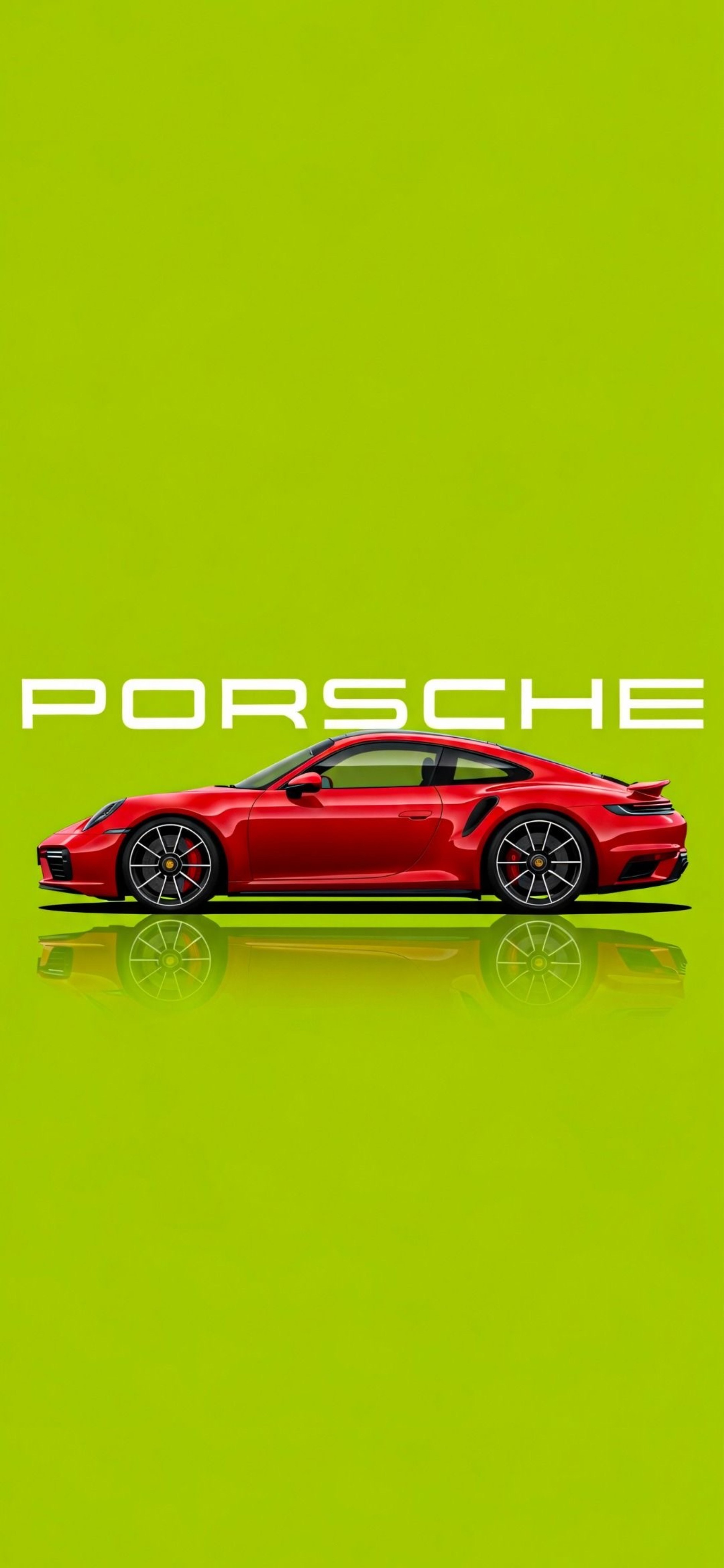 Porsche Side Profile with Reflection