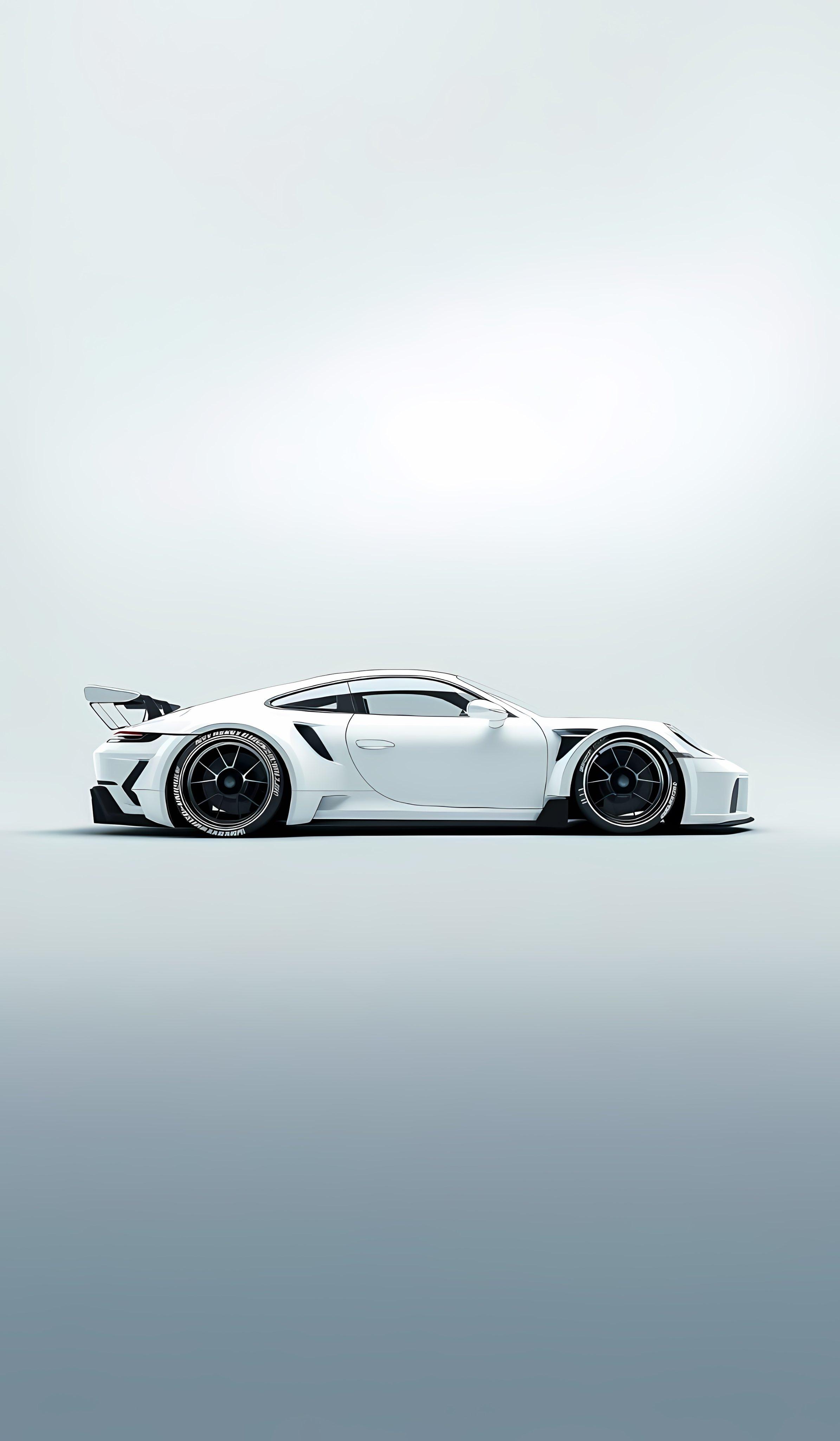 Porsche White Wallpaper