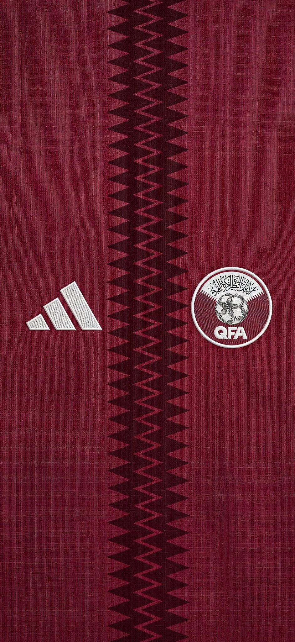 Download Qatar National Team Adidas Maroon Jersey in ultra HD 4K resolution for desktop, iPhone and Android devices.
