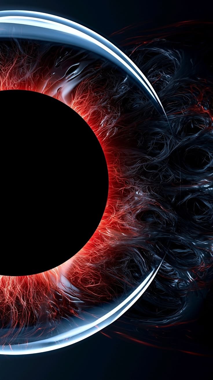 Download Red Black Abstract Eye Iris Cosmic in ultra HD 4K resolution for desktop, iPhone and Android devices.