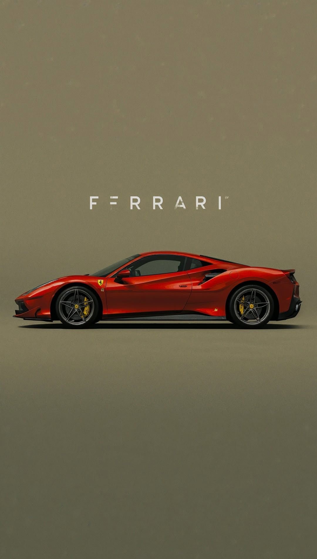 Red Ferrari F8 Tributo with Ferrari
