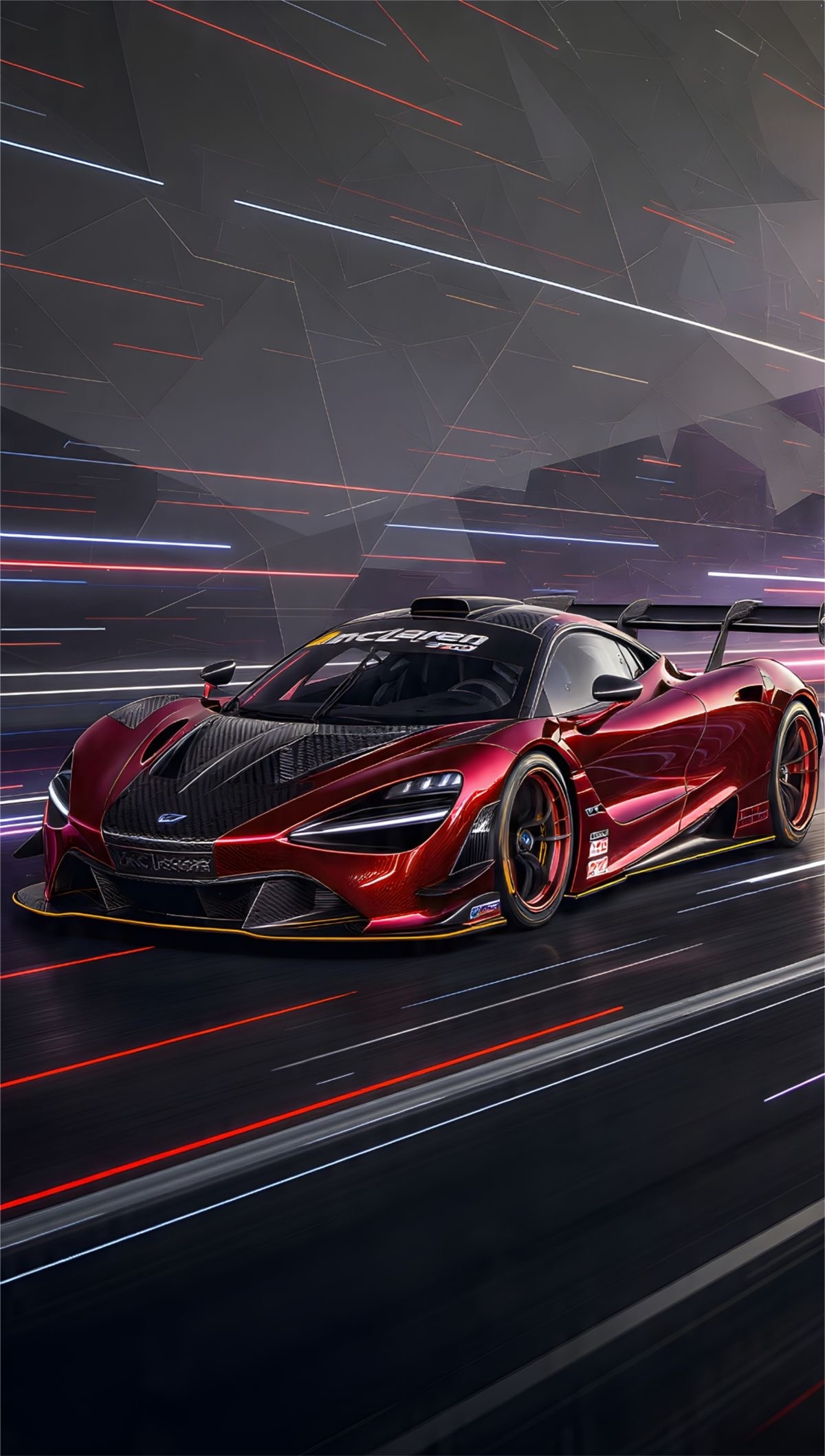 Red McLaren 720S GT3 Race Car