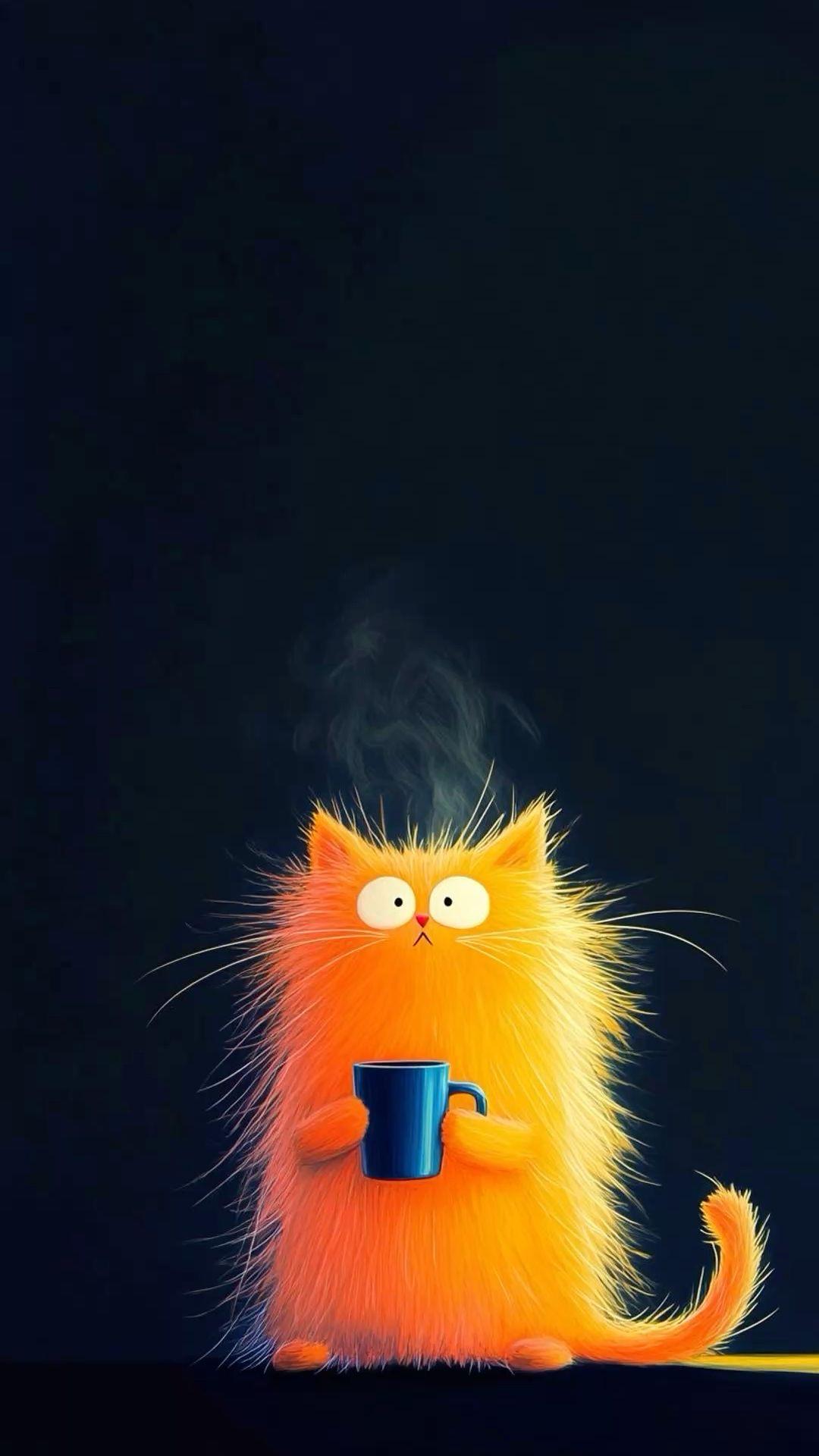 Steaming Orange Paw Wallpaper