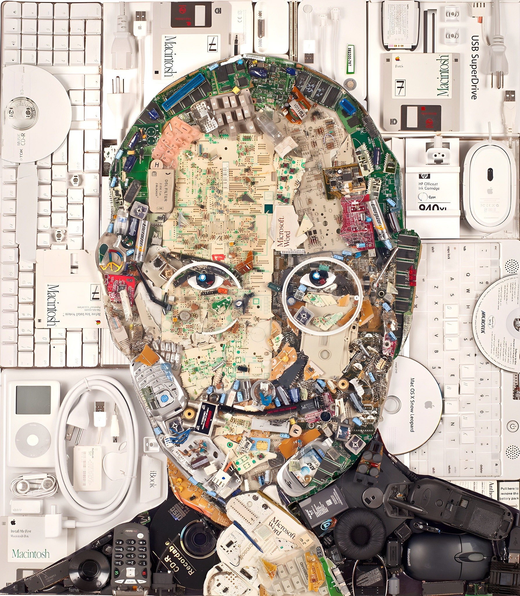 Steve Jobs Mosaic from Computer Parts