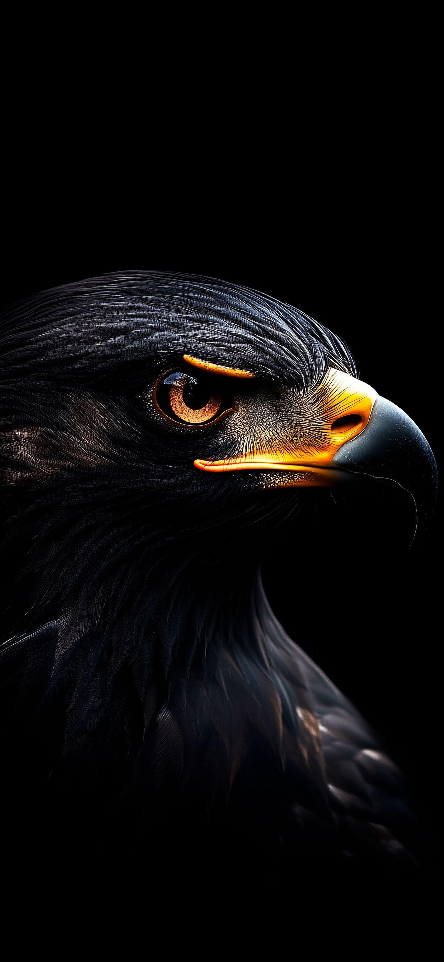 Striking Eagle Head with Piercing Eye