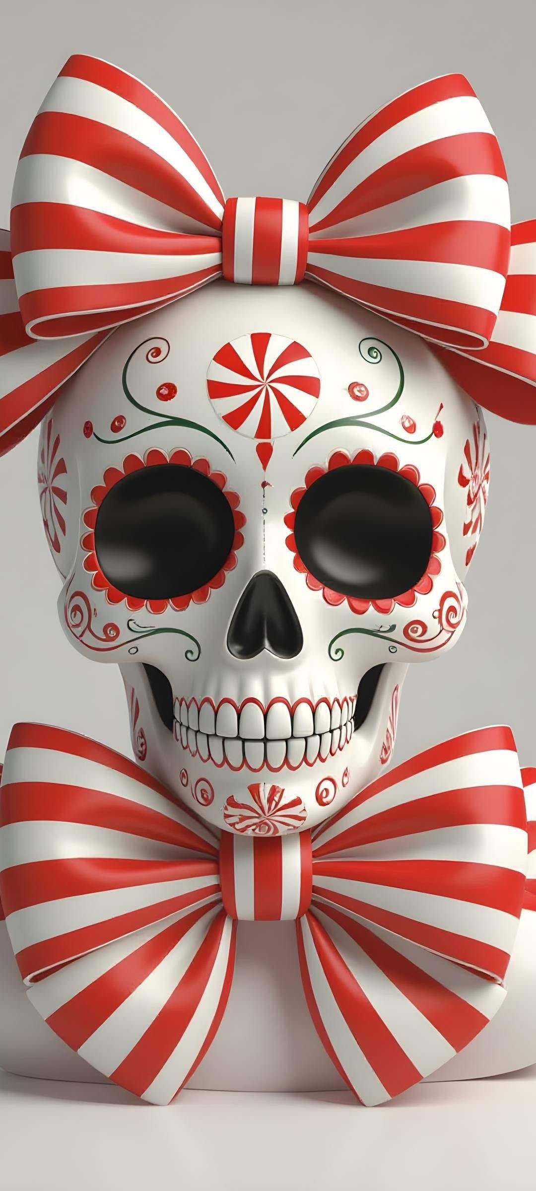 Sugar Skull with Swirl Patterns