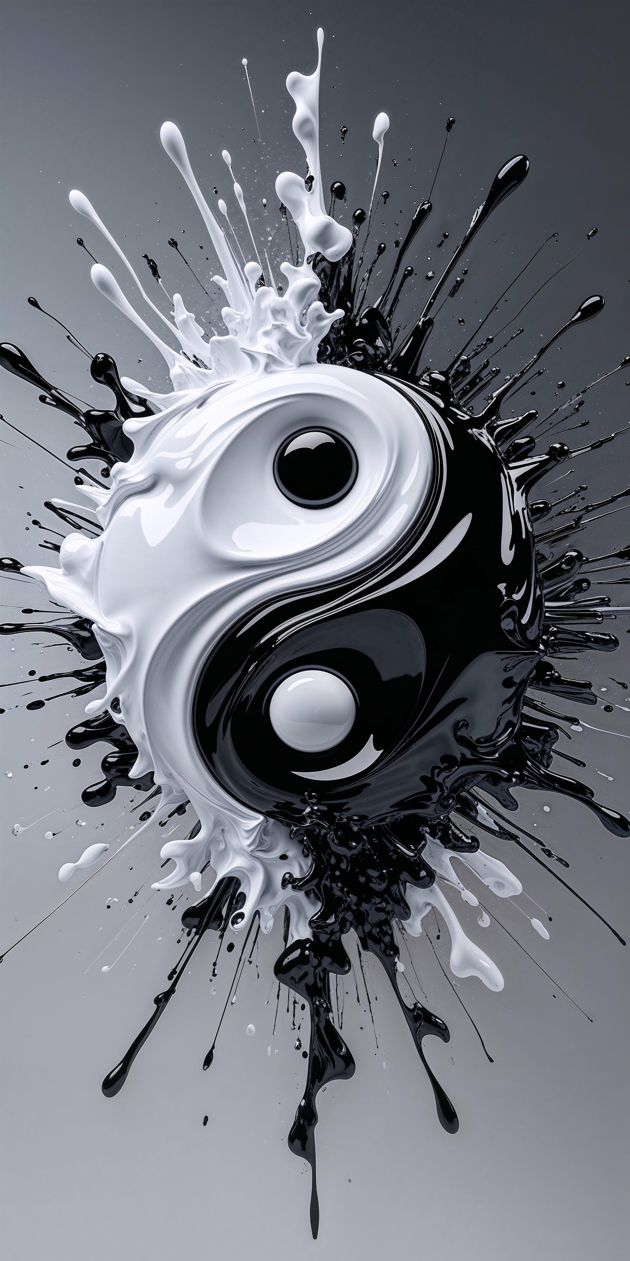 Yin Yang Color Splash 4K