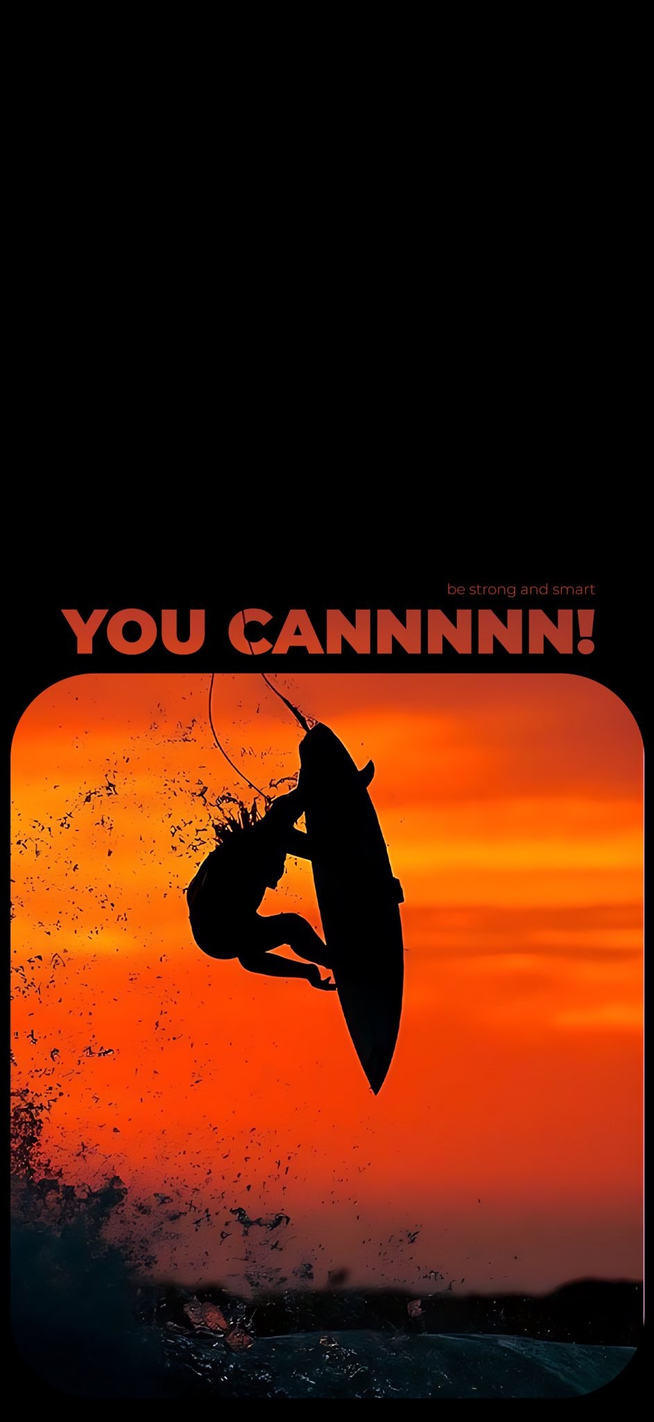 Download You Can Do It Motivational Surfer Sunset in ultra HD 4K resolution for desktop, iPhone and Android devices.