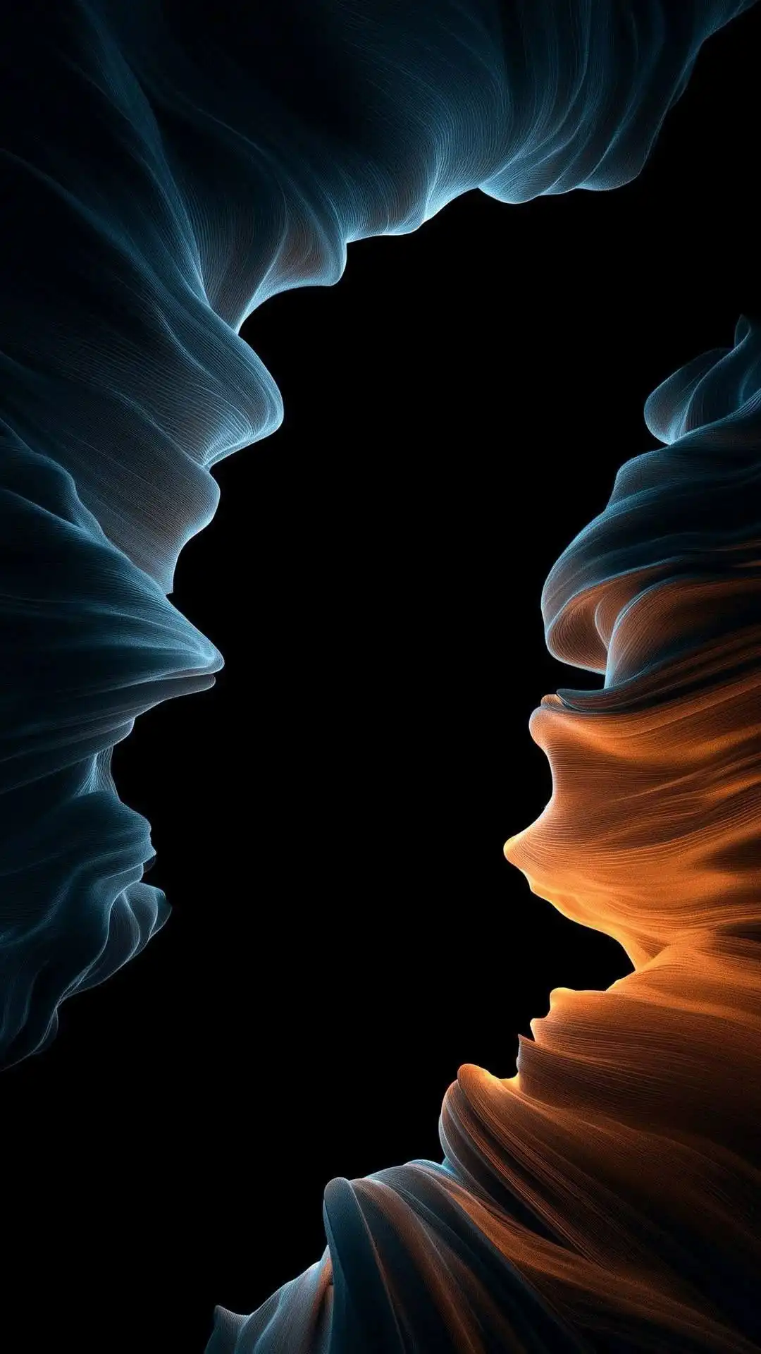 Abstract Blue and Orange Flow 4K