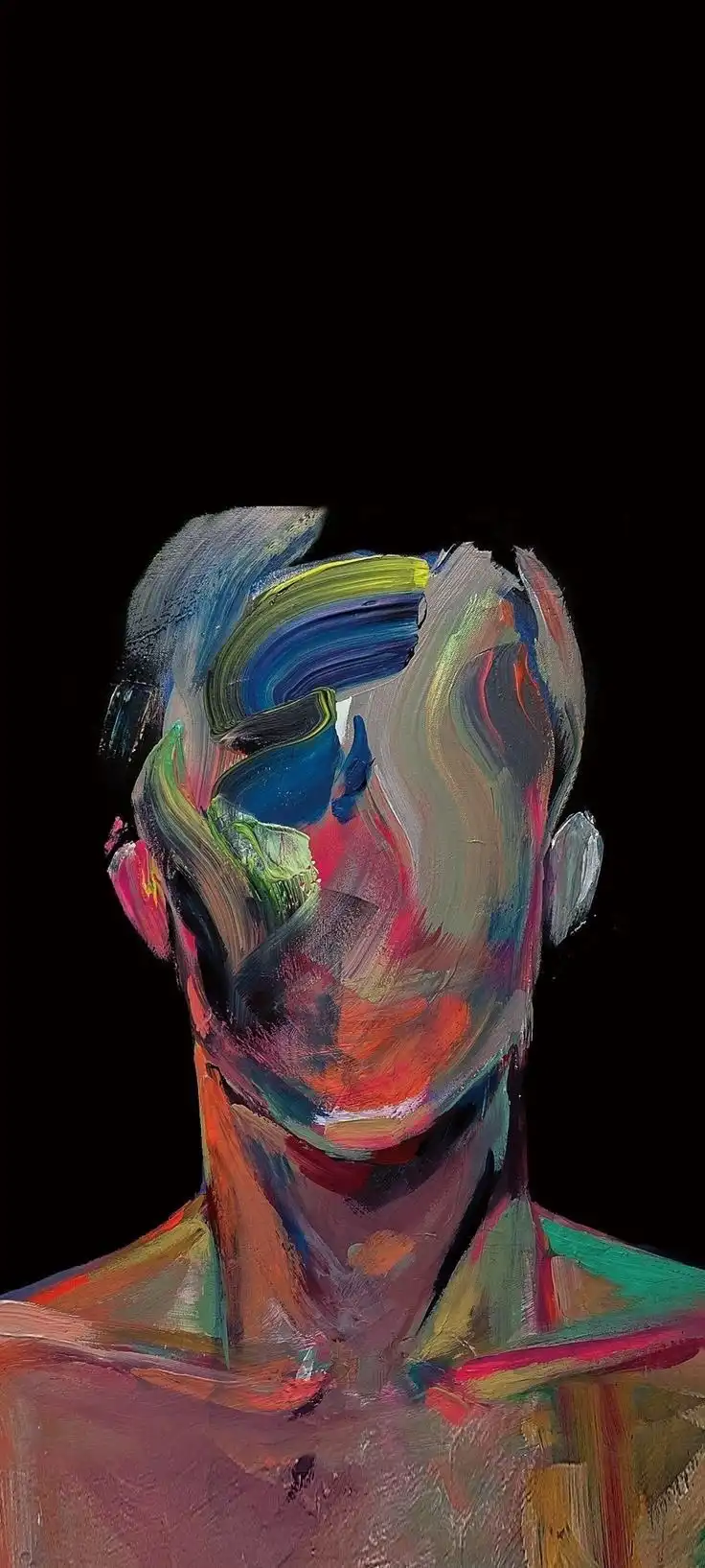 Abstract Colorful Brushstroke Portrait