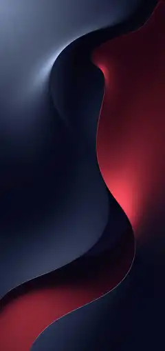 Abstract Dark Red and Black 3D Waves