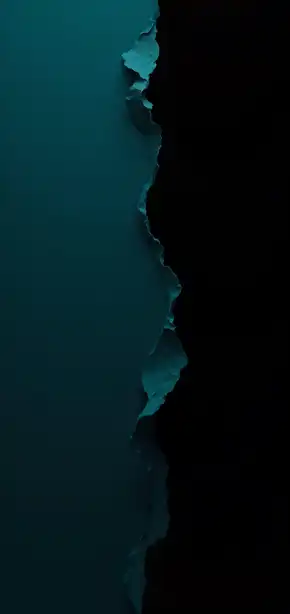 Abstract Paper Tear in Teal and Black