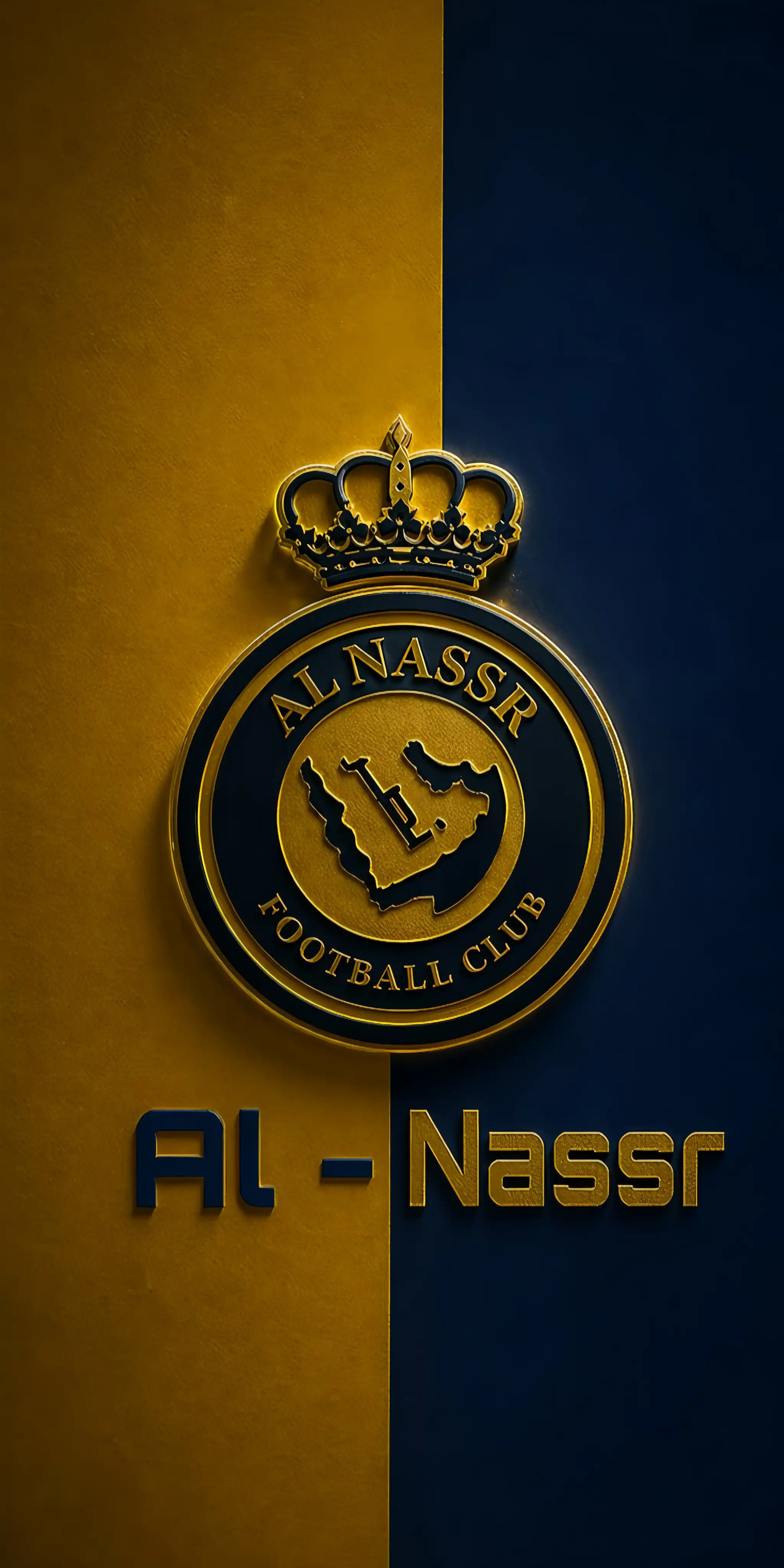 Al Nassr FC Gold Crest Logo