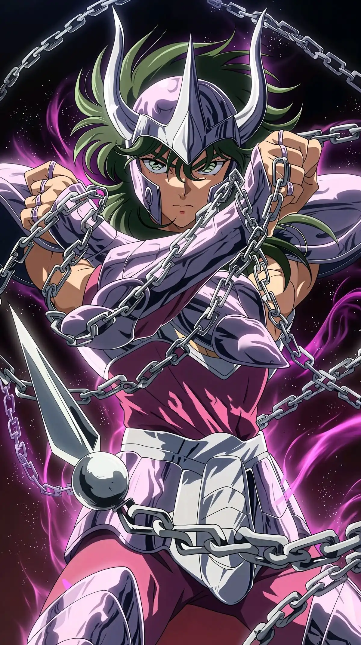 Andromeda Shun Saint Seiya Chains Purple