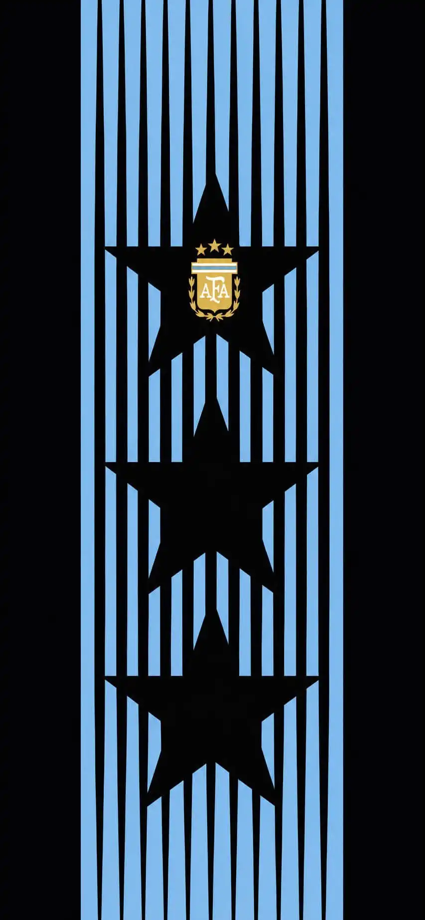 Argentina Minimal Blue Stripes Stars