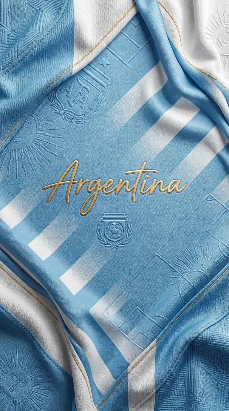 Argentina National Team Jersey Close Up