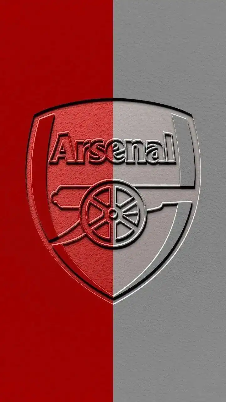 Arsenal FC Split Red Gray Logo 4K