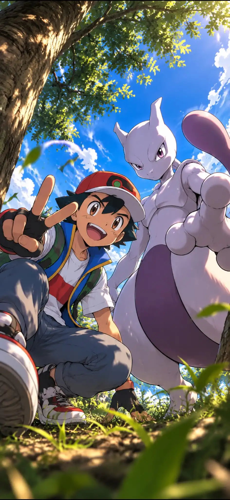 Ash Ketchum and Mewtwo Selfie Adventure