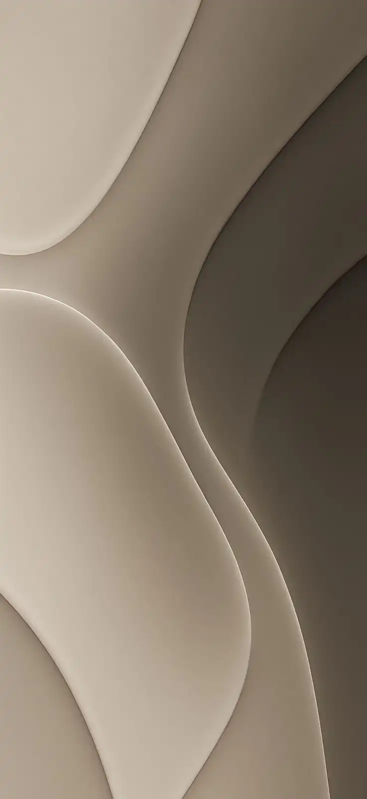 Beige Taupe Soft Layered Curve Abstract