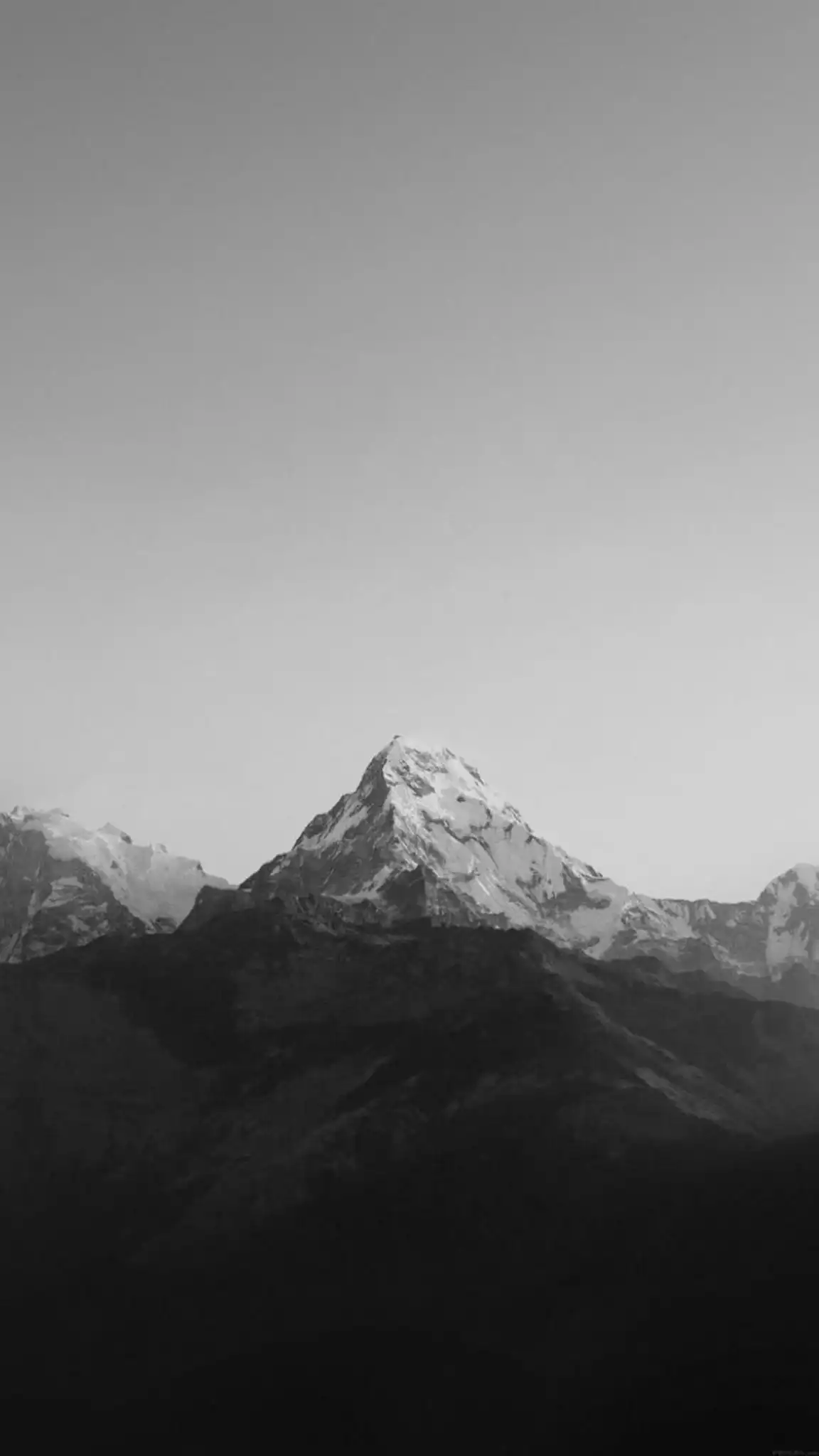 Black and White Snow Capped Mountain Peak