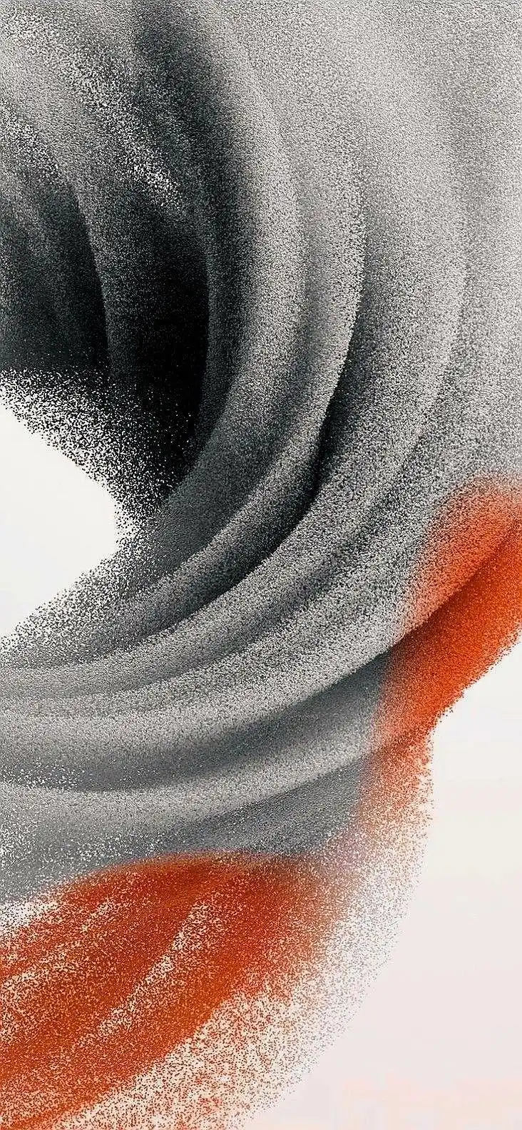 Black Gray Orange Swirl Abstract