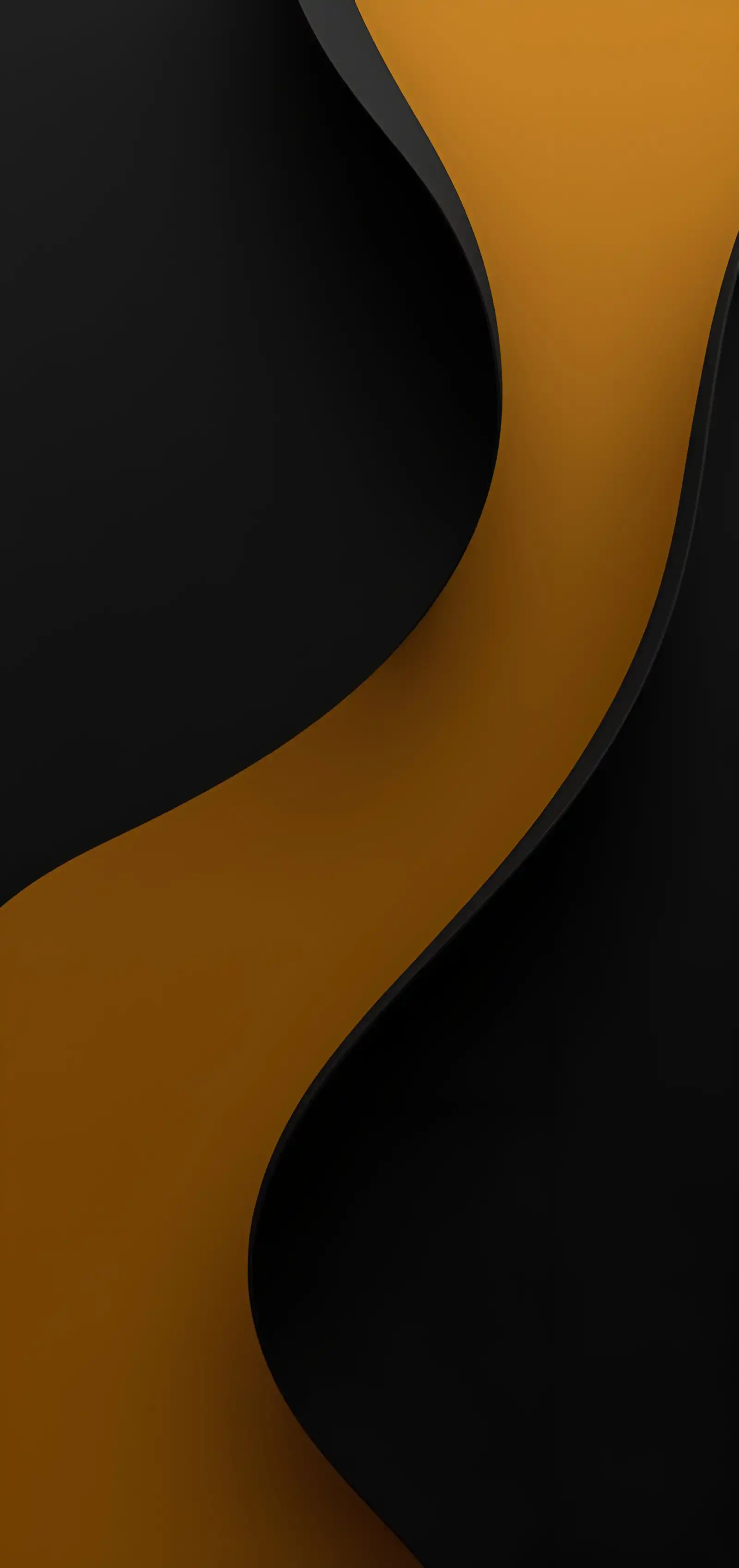 Black Orange Curved Abstract