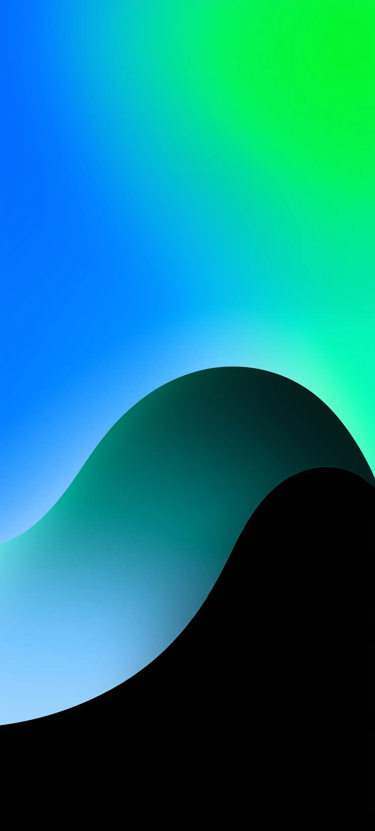 Blue Green Black Fluid Wave Gradient 4K