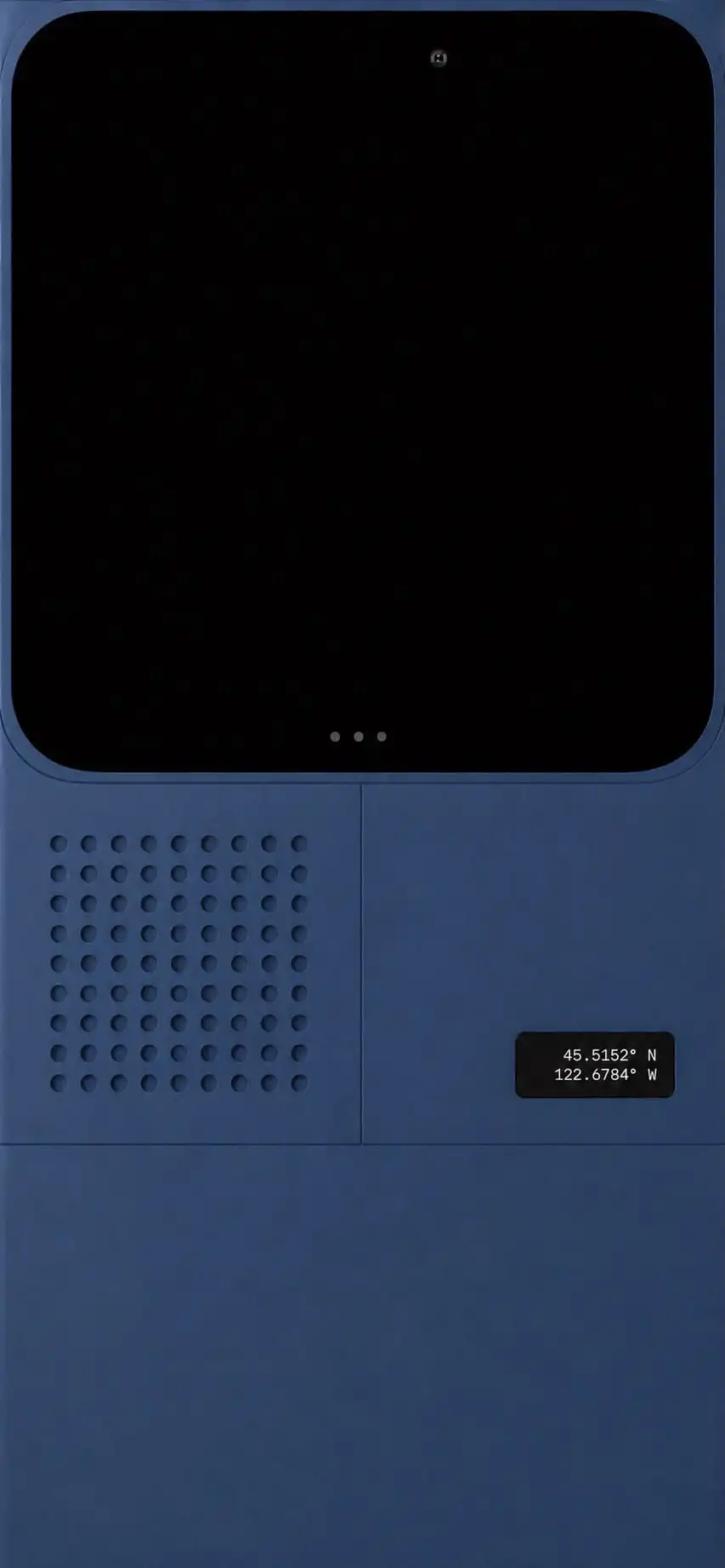 Blue Minimal Device GPS Coordinates 4K