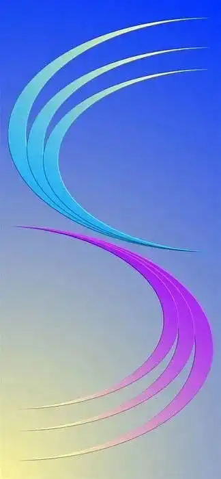 Blue Purple Flowing Curves Gradient