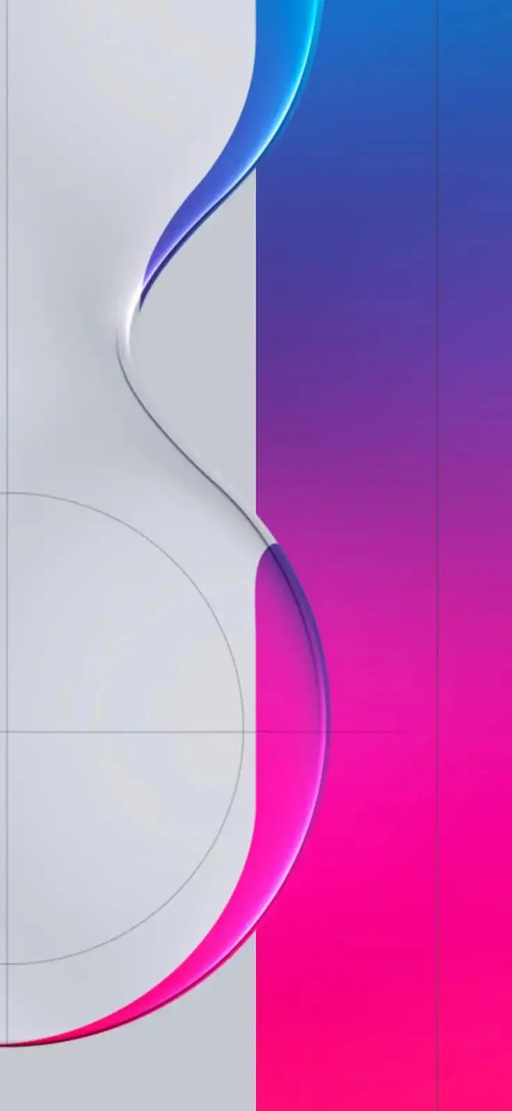 Blue Purple Pink Flowing Curves Abstract