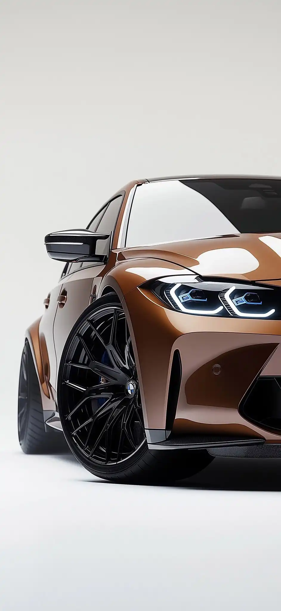 BMW M4 Bronze Matte Widebody Glow 4K