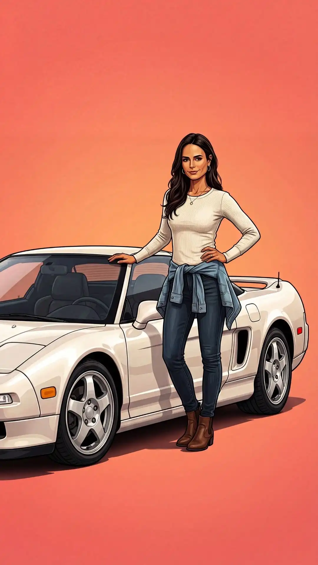 Boss Babe NSX Sunset Orange Glow 4K